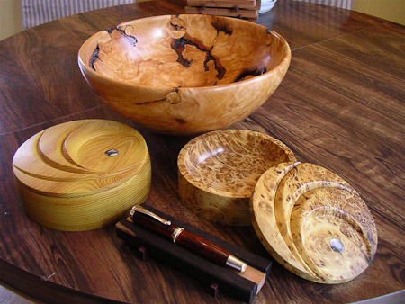 alder burl,  osage orange ,  yellow cedar burl , amboyna burl