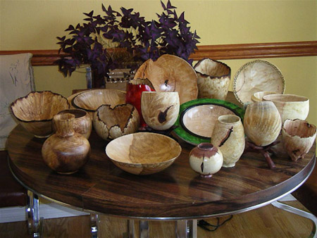 collection of bowls and vases to sent to gallery